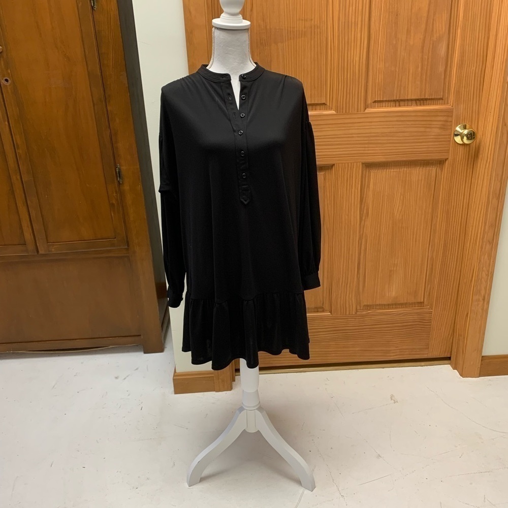 Elizabeth and James long sleeve boho shirt dress Small L-32 in 20in pit